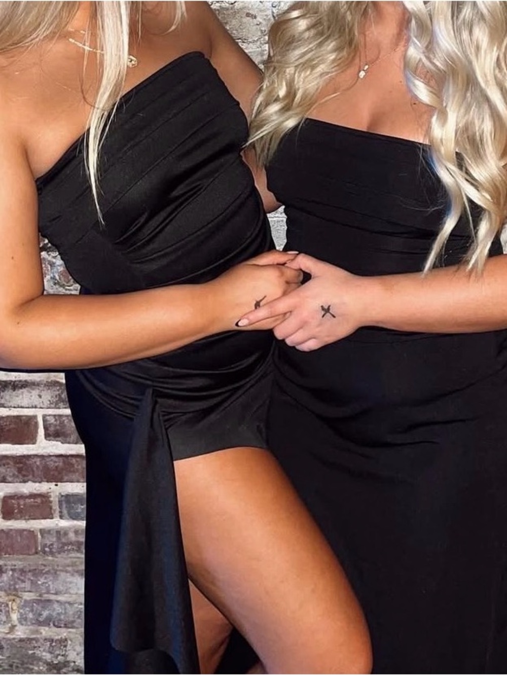 SHEIN Black Strapless Ruched Satin Evening Dress